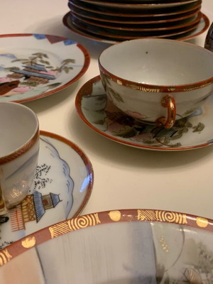 Tea set used, Japanese origin antique