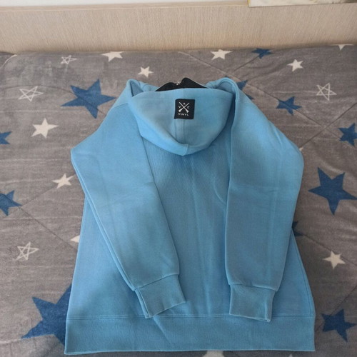 Vinyl cardigans white and blue S like new, 2 pieces with fleece
