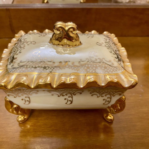 Vintage Japanese Jewelry Box 24k Gold from Greek Royal Palaces mint condition