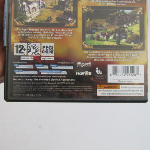 Age Of Empires III The Asian Dynasties PC game used
