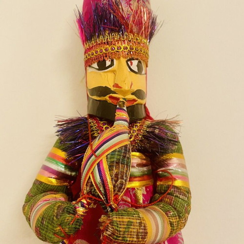 Vintage Banjara Indian Snake Charmer Marionette Puppet like new