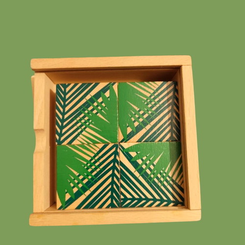 Educational wooden toy set used, 6 pieces for kids