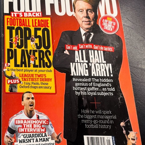 FourFourTwo magazine used, May 2012 issue with Redknapp cover