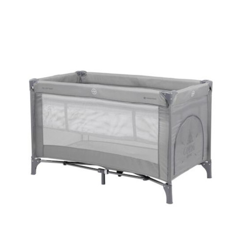 Playpen used with mattress and 2-level changing table