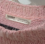 Pull & Bear soft pink sweater, size L