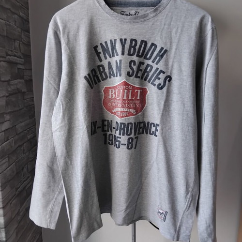 Funky Buddha long sleeve T-shirt XL, grey
