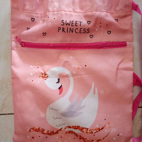 Sweet Princess shoulder/back bag used, sack-pouch type