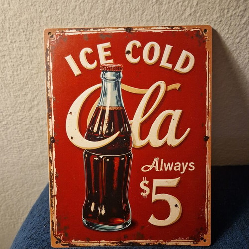 Coca Cola wooden sign new 20x15cm