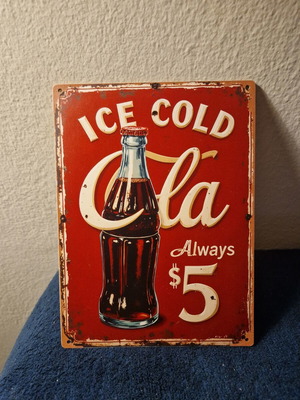 Coca Cola wooden sign new 20x15cm