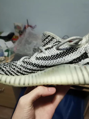 Yeezy 350 Zebra sneakers used, sizes 36-37, white and gray