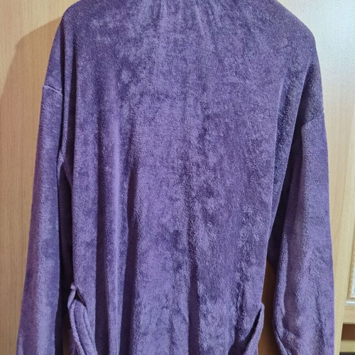 Momax bathrobe dark purple used, cotton, size S