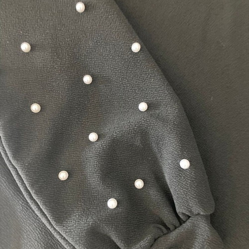 Sweatshirt dress black with pearls for girls like new