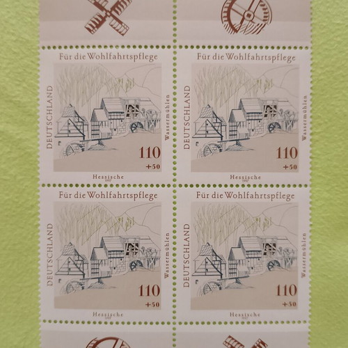 German stamps 1997 with Bonn first day cover, 5 mint blocks