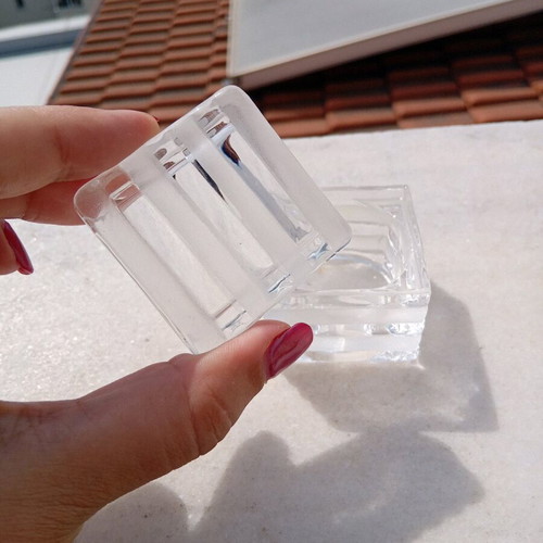 Decorative glass box 5x5cm new