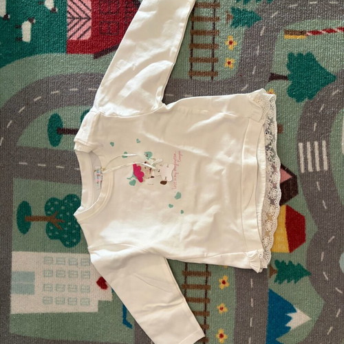 Girls' clothing set 80 cm new, leggings with blouse, 12-15 months
