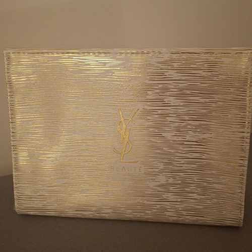YSL Beauty Woman Pouch new, white and gold