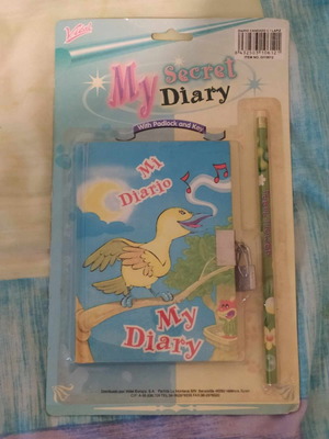 Diary with padlock and pencil new