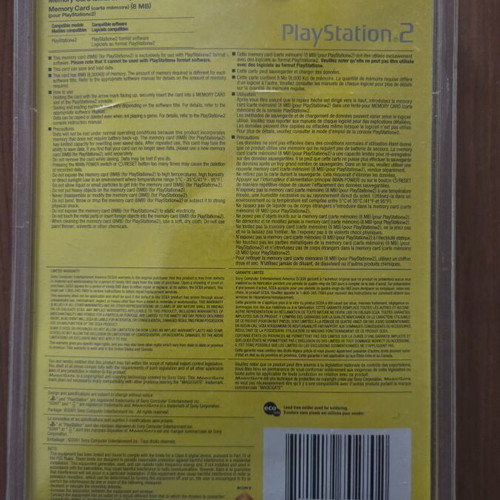 Sony PlayStation 2 8MB Memory Card new, with PS1 1MB card pack