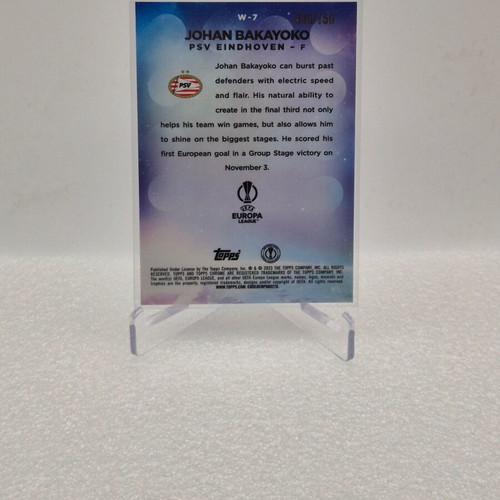 Topps Chrome UEFA Club Competitions Wonderkids Johan Bakayoko Rookie RC σαν καινούργιο