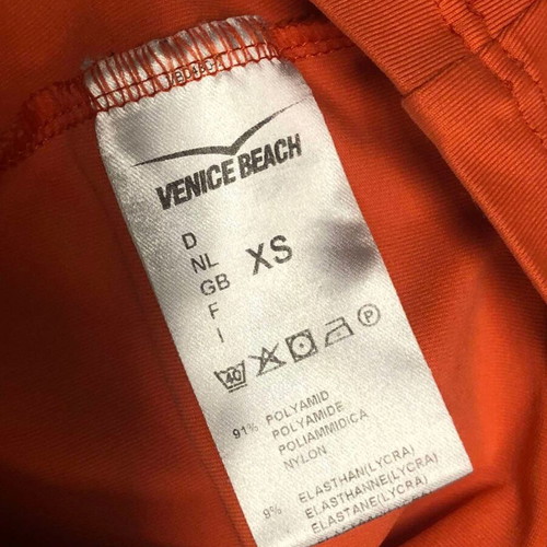 Venice Beach top used, size XS, white and orange