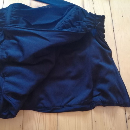 Zara corset bustier with rose choker scarf, black, size M