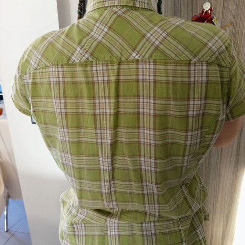Colours of the World women's plaid shirt XL used, green with pockets