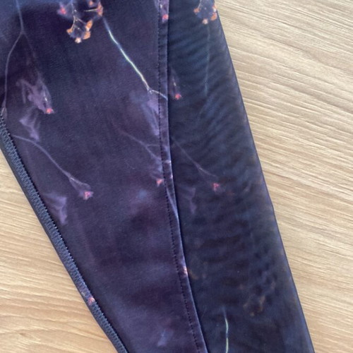Oysho leggings used, ankle length with floral and sheer design, size small
