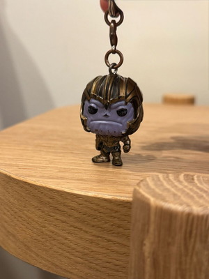 Marvel Pocket POP Thanos keychain used with minor wear