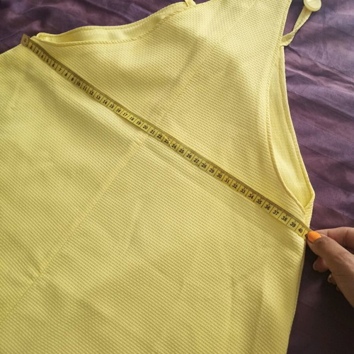 Handmade alpha-line dress like new, yellow, size S