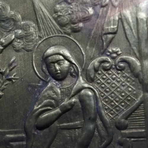 Evangelismos Russian Antique Religious Icon used