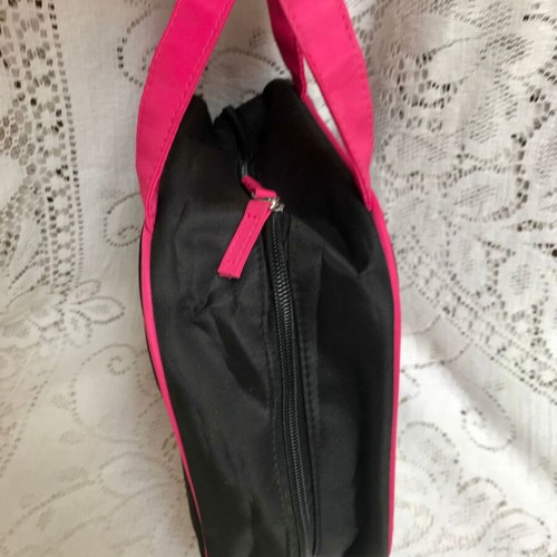 Avon Large Collectible Makeup Bag Black Pink Fuchsia with ergonomic pockets and plenty of space for cosmetics