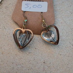 Handmade earrings new, gold-colored