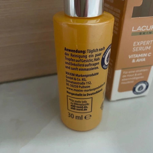 Lacura Skin Expert Serums Vitamin C AHA Niacinamide Zinc pack of 3 fragrance-free