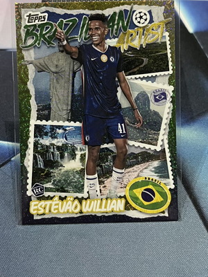 Topps Estêvão Willian Rookie Card Foil Chelsea Brazilian Artist