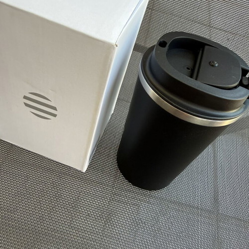 Beach Thermos with Lid new, black color