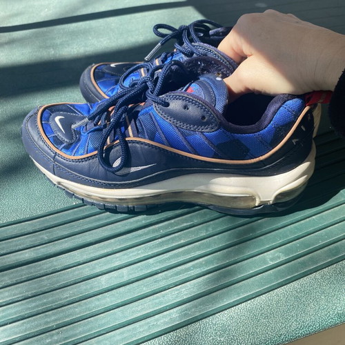 Nike Air Force women's sneakers like new, beige and blue, size 40