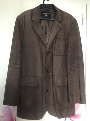 McGregor leather jacket used, brown suede, size 50 (large)