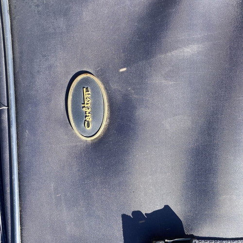 Carlton vintage set of 2 navy blue suitcases used