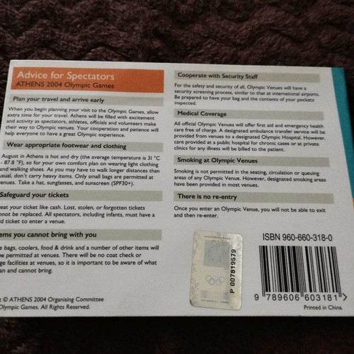 Athens 2004 Official Transportation Map like new