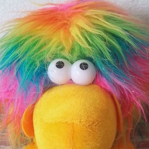 Plush hairy toy Crazy Rainbow Boing Boing PMS Toys used