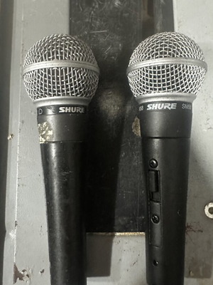 Shure SM58 microphones used, pack of 2