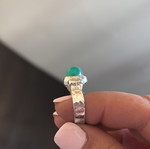 Silver hammered ring like new, polished