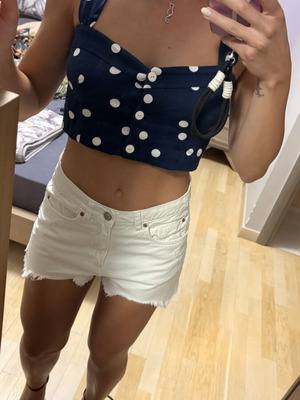 White Funky Buddha denim shorts XS new with free top