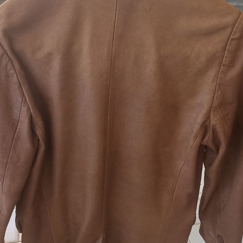 Naf Naf women's leather jacket medium, like new, brown