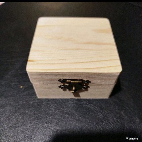Wooden craft box new, set of 2 pieces, natural wood