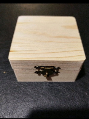 Wooden craft box new, set of 2 pieces, natural wood