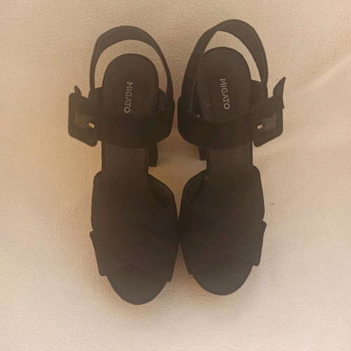 Migato high-heeled sandals used, size 38, black