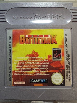 Nintendo Game Boy Super Battletank cartridge used with case