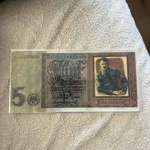 Old World War II banknote