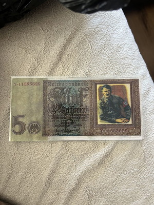 Old World War II banknote